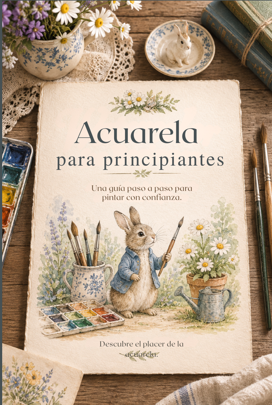 Acuarela para Principiantes + Cuaderno Botánico · Guía digital paso a paso