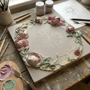 Rosas en relieve